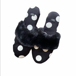 Victoria's Secret Satin Slippers Polka Dot Flats